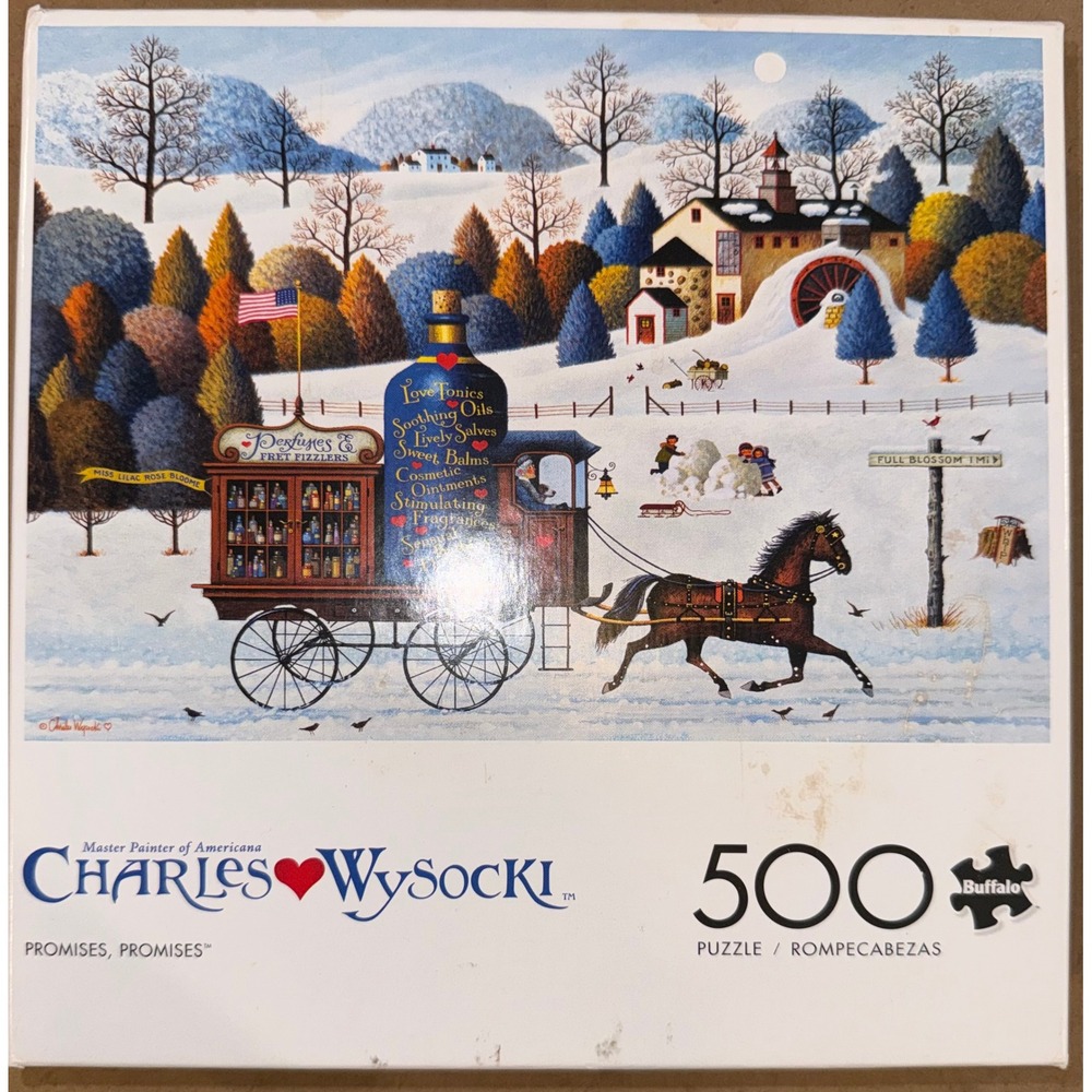 Charles Wysocki Promises Promises 500 Piece Jigsaw Puzzle Buffalo Americana
